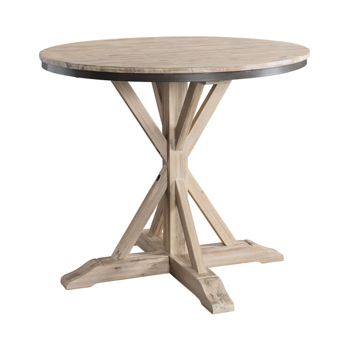 Callista - Round Counter Height 5 Piece Dining Set (Table And Four Stools) - Beach – 5 Piece Dining Room Sets by Elements International at Furniture Wholesale Plus , Nashville furniture store