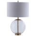 Kenny - Drum Shade Clear Glass Table Lamp - Brass - Premium Table Lamps from CoasterEssence - Just $189! Shop now at Furniture Wholesale Plus  We are the best furniture store in Nashville, Hendersonville, Goodlettsville, Madison, Antioch, Mount Juliet, Lebanon, Gallatin, Springfield, Murfreesboro, Franklin, Brentwood