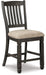 Tyler Creek - Black / Grayish Brown - Upholstered Barstool (Set of 2) - Premium Stool Sets from Signature Design by Ashley® - Just $308! Shop now at Furniture Wholesale Plus  We are the best furniture store in Nashville, Hendersonville, Goodlettsville, Madison, Antioch, Mount Juliet, Lebanon, Gallatin, Springfield, Murfreesboro, Franklin, Brentwood