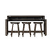 City View - 4 Piece Table Set (Console Bar Table & 3 Console Stools) - Coffee Bean – 4 Piece Living Room Sets by Liberty Furniture at Furniture Wholesale Plus , Nashville furniture store