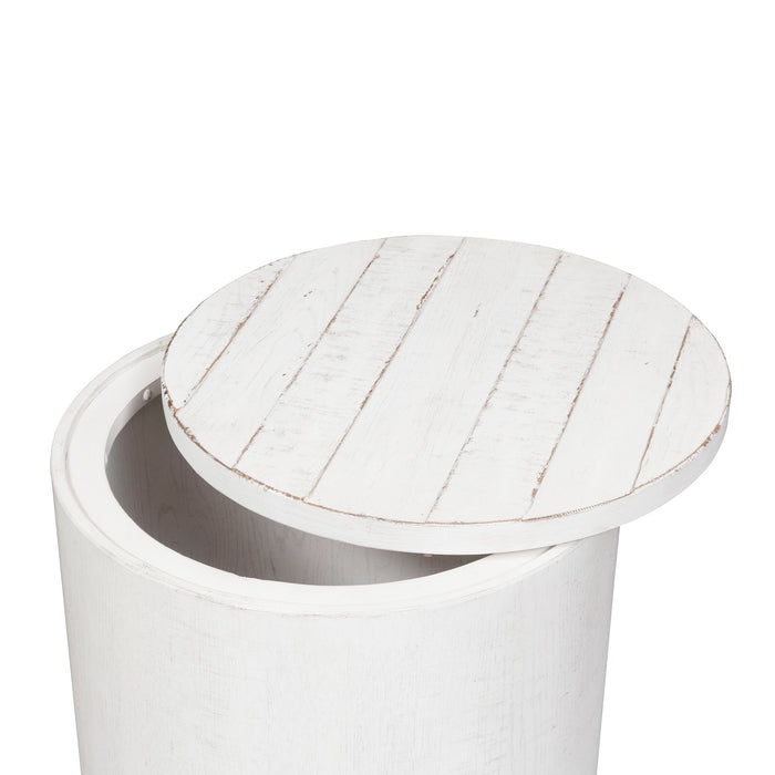 Modern Farmhouse - Drum End Table – End Tables by Liberty Furniture at Furniture Wholesale Plus , Nashville furniture store
