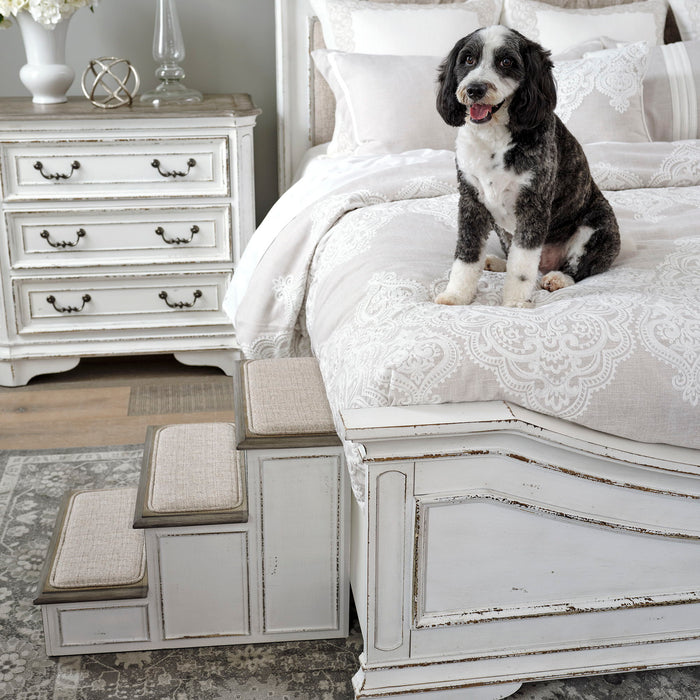 Magnolia Manor - Pet Steps - Antique White – Pet Steps by Liberty Furniture at Furniture Wholesale Plus , Nashville furniture store