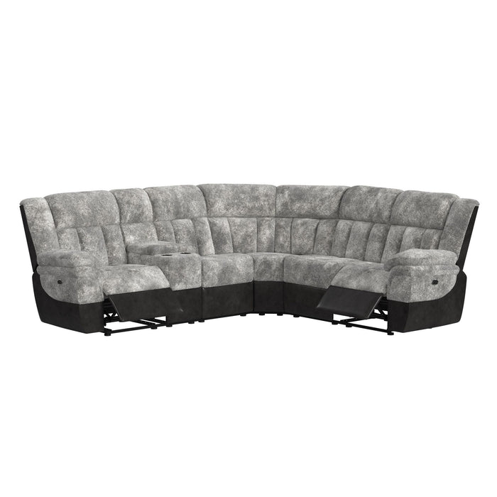 Santorini - 6 Piece Motion Sectional Set – Reclining Sectionals by Elements International at Furniture Wholesale Plus , Nashville furniture store
