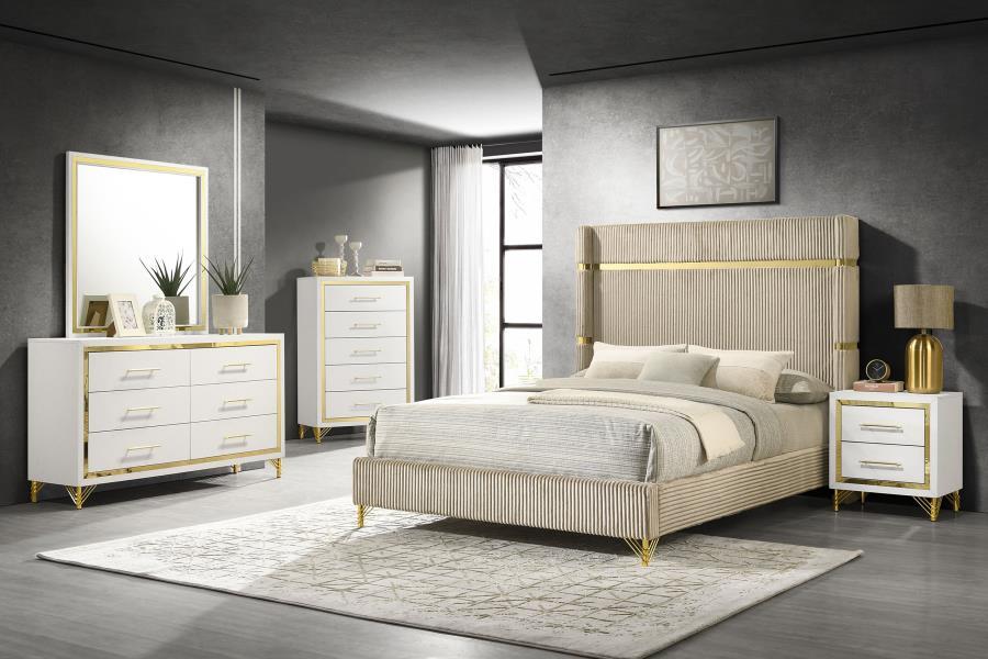 Lucia - Bedroom Set With Upholstered Wingback Panel Bed - Premium 4 Piece Bedroom Sets from Coaster Fine Furniture - Just $1139! Shop now at Furniture Wholesale Plus  We are the best furniture store in Nashville, Hendersonville, Goodlettsville, Madison, Antioch, Mount Juliet, Lebanon, Gallatin, Springfield, Murfreesboro, Franklin, Brentwood