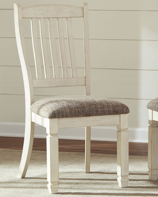 Bolanburg - Dining UPH Side Chair (Set of 2) - Rake Back - Brown / Beige – Chair Sets by Signature Design by Ashley® at Furniture Wholesale Plus , Nashville furniture store