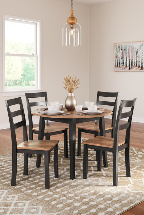 Gesthaven - Round Dining Room Drop Leaf Table Set – 5 Piece Dining Room Sets by Signature Design by Ashley® at Furniture Wholesale Plus , Nashville furniture store