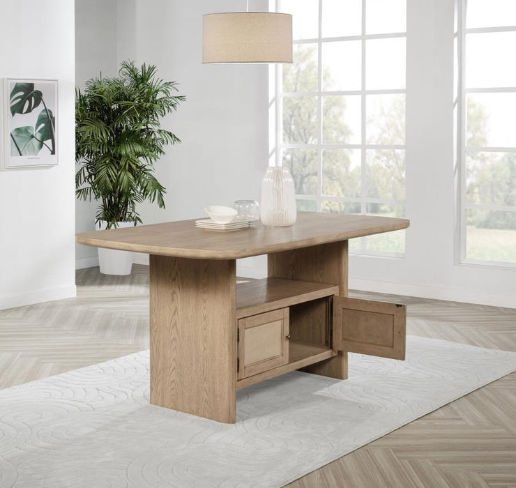 Kailani - Cane Counter Height Storage Dining Table - Beige Oak – Counter Tables by Coaster Fine Furniture at Furniture Wholesale Plus , Nashville furniture store