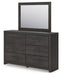 Hollivern - Dresser And Mirror - Dark Gray – Dresser & Mirror by Signature Design by Ashley® at Furniture Wholesale Plus , Nashville furniture store