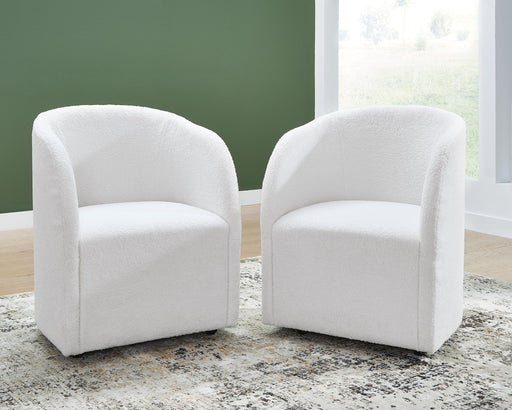 Rowanbeck - Dining Upholstered Arm Chair (Set of 2) - Ivory – Chair Sets by Signature Design by Ashley® at Furniture Wholesale Plus , Nashville furniture store