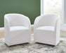 Rowanbeck - Dining Upholstered Arm Chair (Set of 2) - Ivory – Chair Sets by Signature Design by Ashley® at Furniture Wholesale Plus , Nashville furniture store