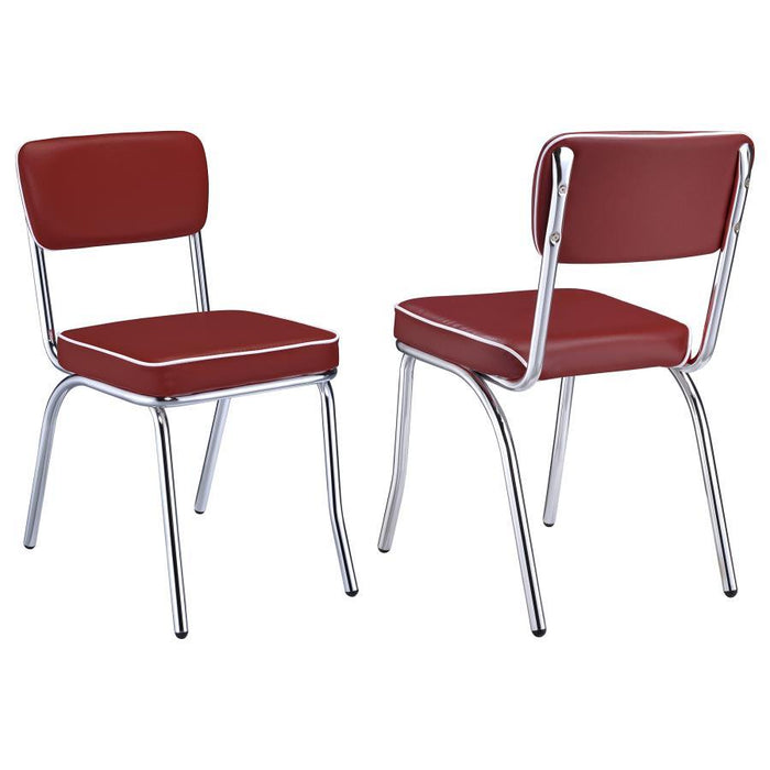 Retro - Upholstered Dining Side Chair (Set of 2) – Chair Sets by CoasterEveryday at Furniture Wholesale Plus , Nashville furniture store