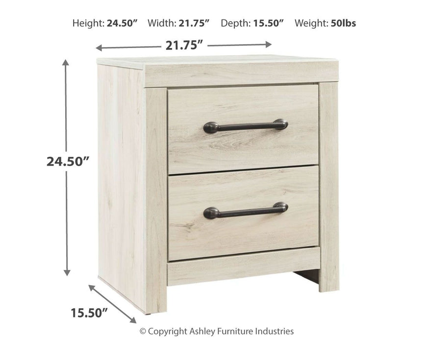 Cambeck - Two Drawer Night Stand - Whitewash – Accent Nightstands by Signature Design by Ashley® at Furniture Wholesale Plus , Nashville furniture store