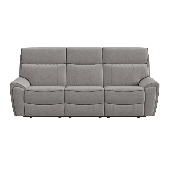 Jackpot - P1 Sofa With Heat Massage - Explore Light Gray – Reclining Sofas by Elements International at Furniture Wholesale Plus , Nashville furniture store
