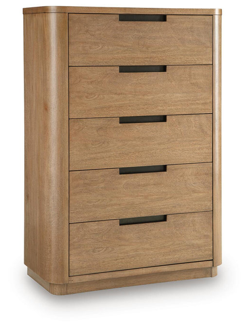 Pamaria - Five Drawer Chest - Light Brown – Accent Chests by Signature Design by Ashley® at Furniture Wholesale Plus , Nashville furniture store