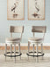 Robbinsdale - Upholstered Swivel Barstool (Set of 2) - Antique White – Stool Sets by Signature Design by Ashley® at Furniture Wholesale Plus , Nashville furniture store
