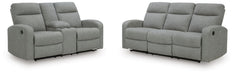 Gauntlet - 2 Pc. - Reclining Sofa And Loveseat - Sterling – Reclining Sofas & Loveseats by Signature Design by Ashley® at Furniture Wholesale Plus , Nashville furniture store