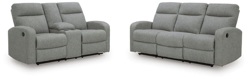 Gauntlet - 2 Pc. - Reclining Sofa And Loveseat - Sterling – Reclining Sofas & Loveseats by Signature Design by Ashley® at Furniture Wholesale Plus , Nashville furniture store