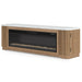 Camdill - 80" TV Stand With Electric Fireplace - Light Brown – Fireplace TV Stands by Signature Design by Ashley® at Furniture Wholesale Plus , Nashville furniture store