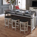 Allyson Park - Console Stool - Wirebrushed White / Charcoal – Bar Height (28"-30") by Liberty Furniture at Furniture Wholesale Plus , Nashville furniture store