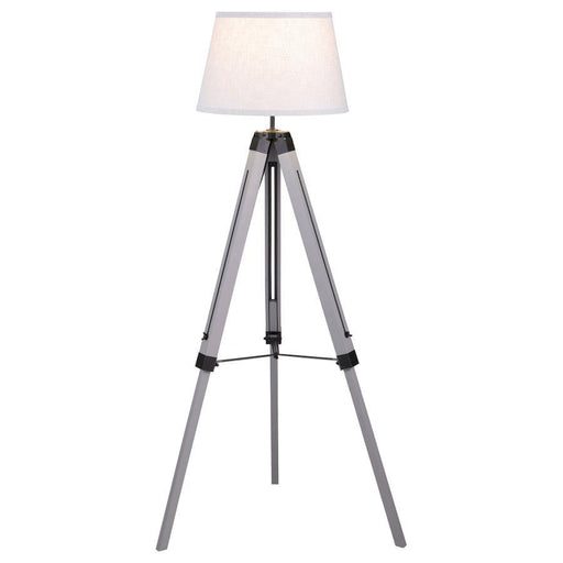 Dayton - Empire Shade Metal Tripod Floor Lamp - Gray – Floor Lamps by Coaster Fine Furniture at Furniture Wholesale Plus , Nashville furniture store