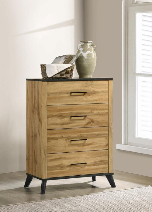 Kaywood - 4-Drawer Bedroom Chest Of Drawers - Natural Pine – Accent Chests by Coaster Fine Furniture at Furniture Wholesale Plus , Nashville furniture store