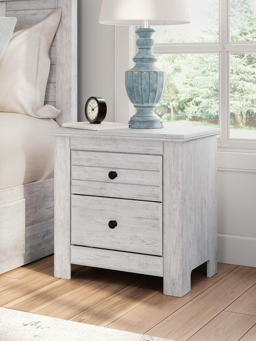 Makidern - Two Drawer Night Stand – Nightstands w/ Charging Stations by Signature Design by Ashley® at Furniture Wholesale Plus , Nashville furniture store