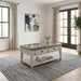 Heartland - Rect Ceiling Tile Cocktail Table - Antique White / Tobacco Tops – Cocktail Tables by Liberty Furniture at Furniture Wholesale Plus , Nashville furniture store