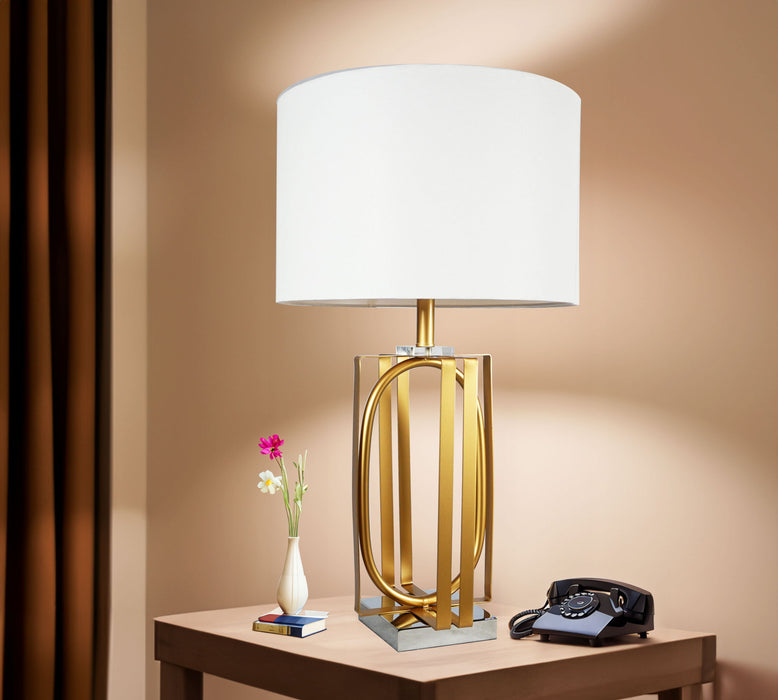 Table Lamp - Gold & White – Table Lamps by Crown Mark at Furniture Wholesale Plus , Nashville furniture store