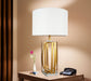 Table Lamp - Gold & White – Table Lamps by Crown Mark at Furniture Wholesale Plus , Nashville furniture store