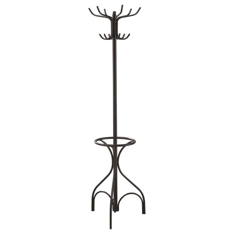 Kiefer - 12 Hook Freestanding Metal Coat Rack Hat Hanger - Black – Freestanding Coat Racks by CoasterEveryday at Furniture Wholesale Plus , Nashville furniture store