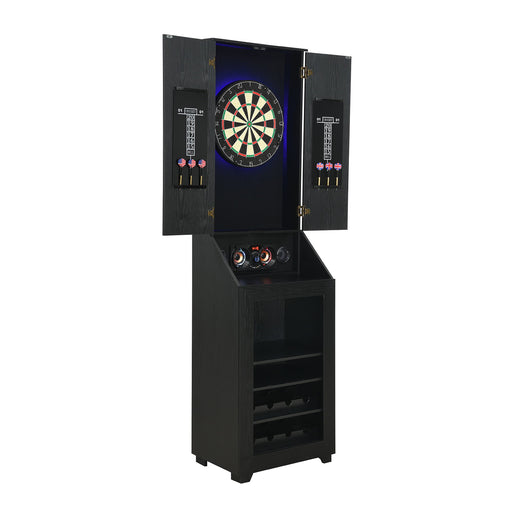 Hurricanes - Dartboard Cabinet With Speaker And LED - Black – Dartboards by Elements International at Furniture Wholesale Plus , Nashville furniture store