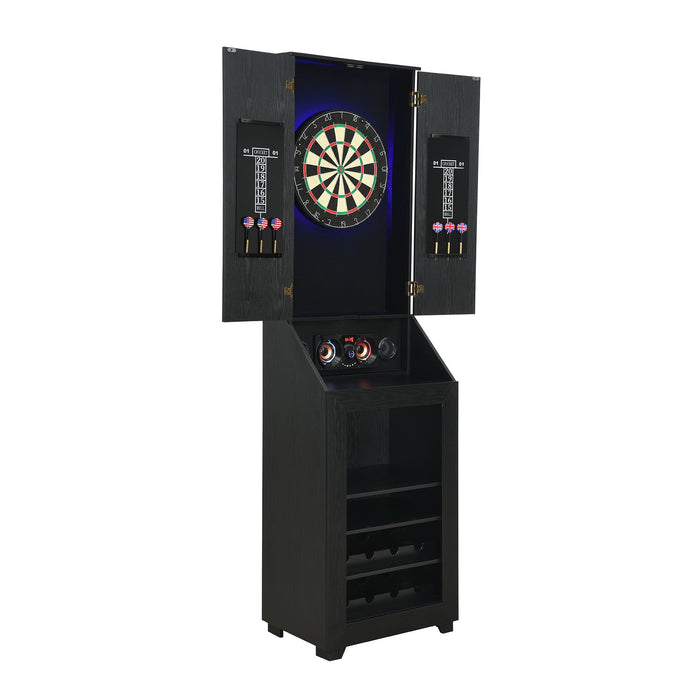 Hurricanes - Dartboard Cabinet With Speaker And LED - Black – Dartboards by Elements International at Furniture Wholesale Plus , Nashville furniture store