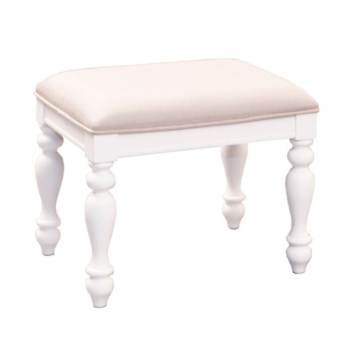 Summer House - Vanity Stool - Oyster White – Vanity Stools by Liberty Furniture at Furniture Wholesale Plus , Nashville furniture store