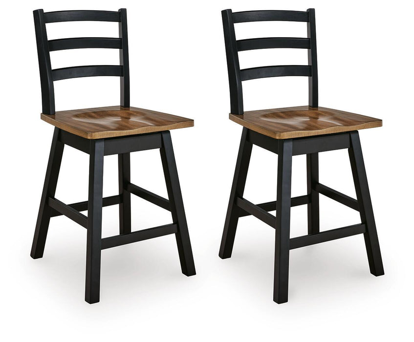 Wildenauer - Swivel Stool (Set of 2) – Stool Sets by Signature Design by Ashley® at Furniture Wholesale Plus , Nashville furniture store
