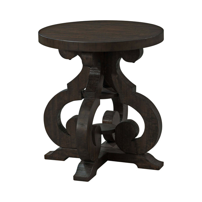 Stone - End Table With PU Base - Dark Walnut – End Tables by Elements International at Furniture Wholesale Plus , Nashville furniture store