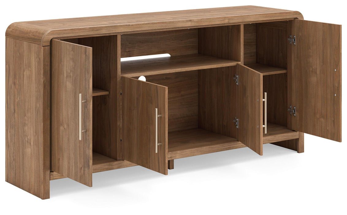 Dovander - Extra Large TV Stand - Brown – TV Stands by Signature Design by Ashley® at Furniture Wholesale Plus , Nashville furniture store