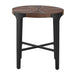 Chevron - Round End Table - Brown – End Tables by Steve Silver Furniture at Furniture Wholesale Plus , Nashville furniture store