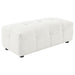 Everly - Boucle Upholstered Rectangular Ottoman - White – Upholstered Ottomans by Coaster Fine Furniture at Furniture Wholesale Plus , Nashville furniture store