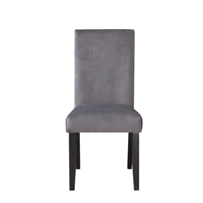 Napoli - Velvet Side Chair (Set of 2) - Gray – Chair Sets by Steve Silver Furniture at Furniture Wholesale Plus , Nashville furniture store