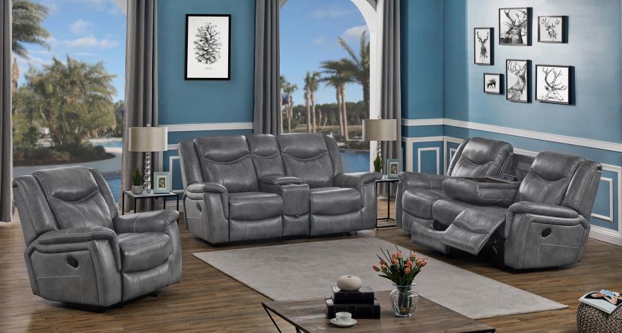 Conrad - Upholstered Padded Arm Motion Sofa Set – Reclining Sofas & Loveseats by CoasterEveryday at Furniture Wholesale Plus , Nashville furniture store