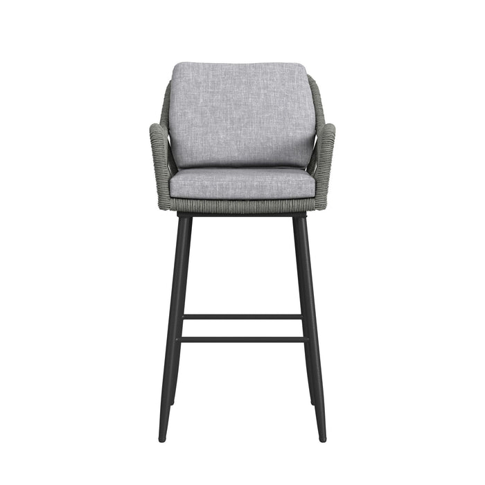 Bayhill - Fabric Barstool (Set of 2) - Black / Gray – Stool Sets by Elements International at Furniture Wholesale Plus , Nashville furniture store