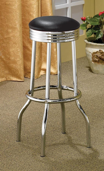 Retro - Upholstered Metal Swivel Bar Stool (Set of 2) - Premium Stool Sets from CoasterEveryday - Just $199! Shop now at Furniture Wholesale Plus  We are the best furniture store in Nashville, Hendersonville, Goodlettsville, Madison, Antioch, Mount Juliet, Lebanon, Gallatin, Springfield, Murfreesboro, Franklin, Brentwood