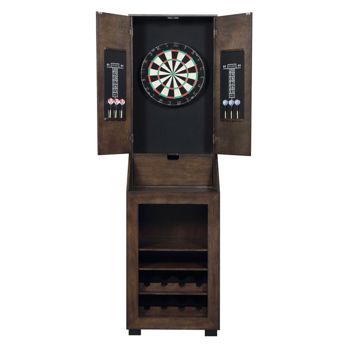 Bone - Dartboard Cabinet Ssg-120405 Cabinet With Dartboard - Dark Brown – Gaming Tables by Elements International at Furniture Wholesale Plus , Nashville furniture store
