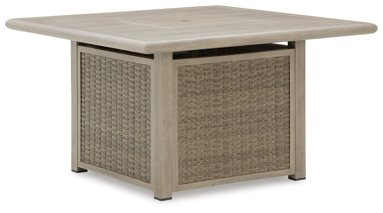 Cliff Trails - Square Fire Pit Table - Beige – Fire Pits by Signature Design by Ashley® at Furniture Wholesale Plus , Nashville furniture store