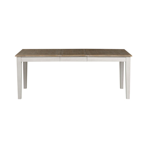 Summerville - Rectangular Leg Table - Soft White Wash / Wirebrushed Gray – Dining Tables by Liberty Furniture at Furniture Wholesale Plus , Nashville furniture store
