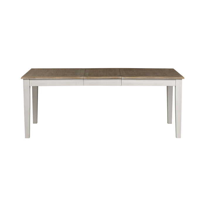Summerville - Rectangular Leg Table - Soft White Wash / Wirebrushed Gray – Dining Tables by Liberty Furniture at Furniture Wholesale Plus , Nashville furniture store