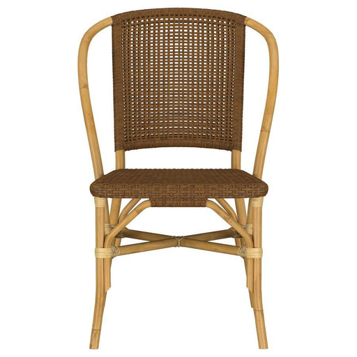Lexley - Woven Rattan Dining Side Chair (Set of 2) - Brown – Chair Sets by Coaster Fine Furniture at Furniture Wholesale Plus , Nashville furniture store