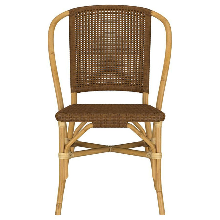 Lexley - Woven Rattan Dining Side Chair (Set of 2) - Brown – Chair Sets by Coaster Fine Furniture at Furniture Wholesale Plus , Nashville furniture store