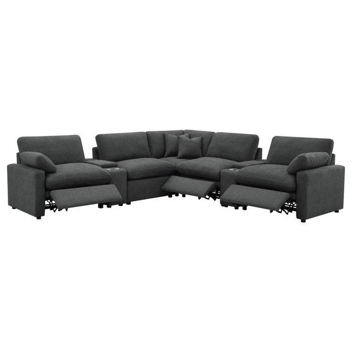 Collins - 7-Piece Modular Power Reclining Sectional – Reclining Sectionals by Coaster Fine Furniture at Furniture Wholesale Plus , Nashville furniture store