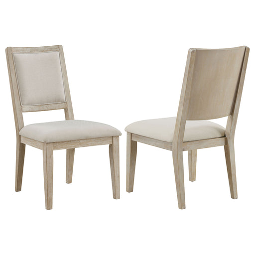 Trofello - Cushioned Dining Side Chair (Set of 2) - White Washed – Chair Sets by Coaster Fine Furniture at Furniture Wholesale Plus , Nashville furniture store